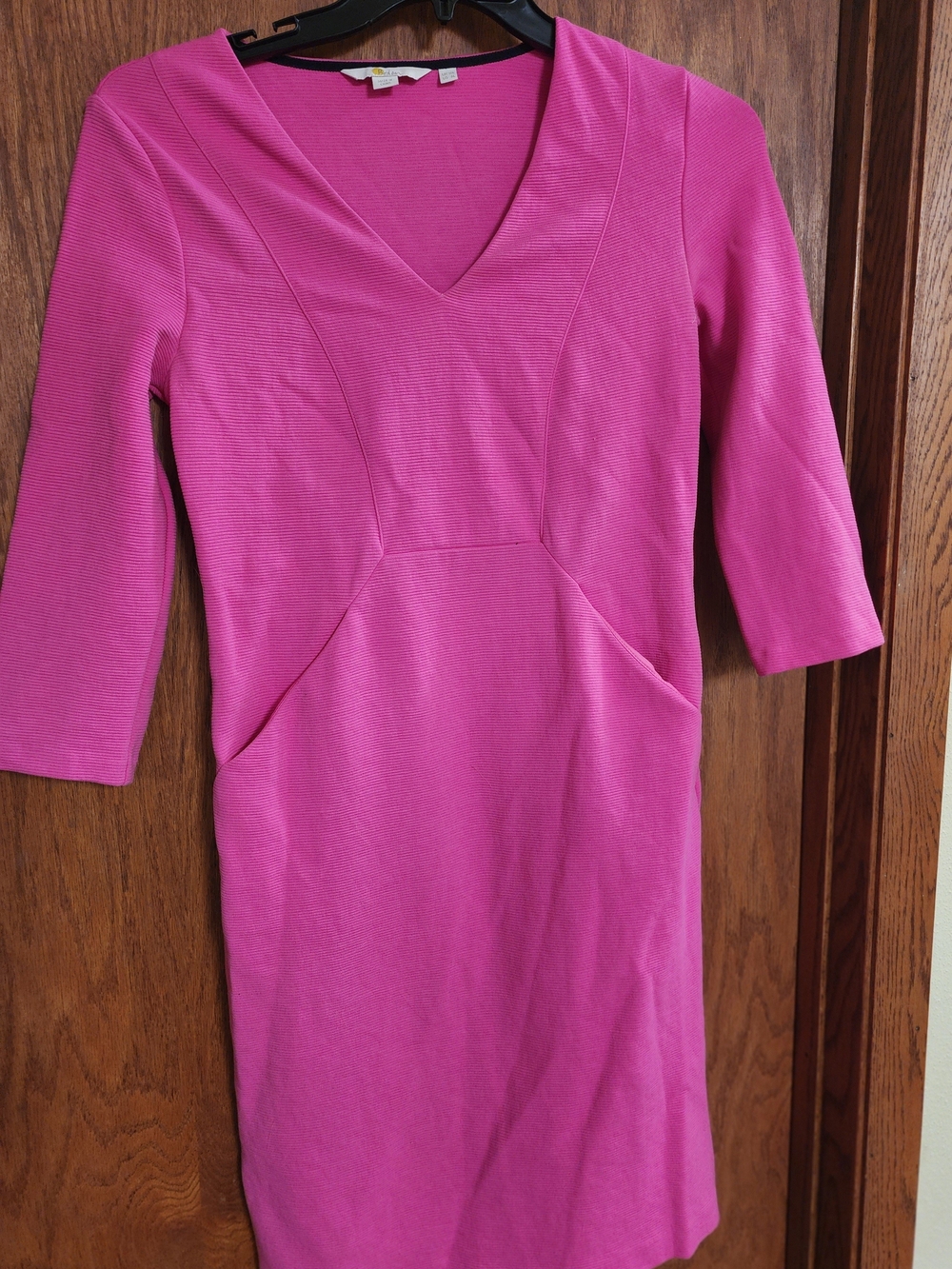 Boden Hot Pink V-Neck Midi Dress